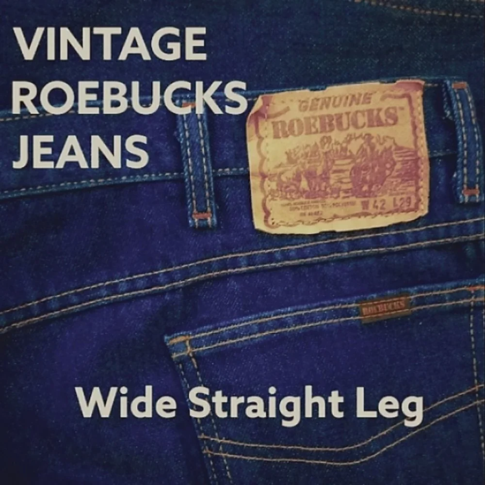 Vintage 70s Blue Jeans Wide Leg High Waist EUC 42